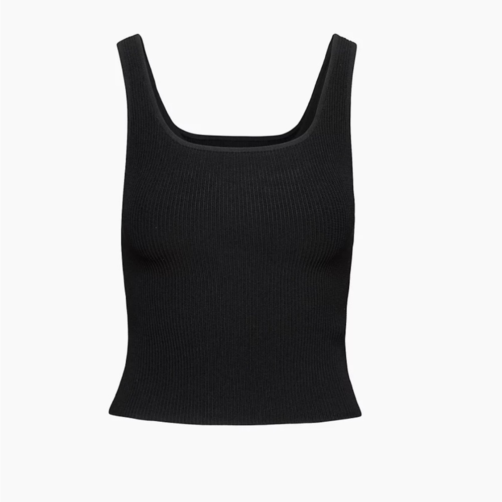 Aritzia Babaton Black Sculpt Knit Full Length Tank Top